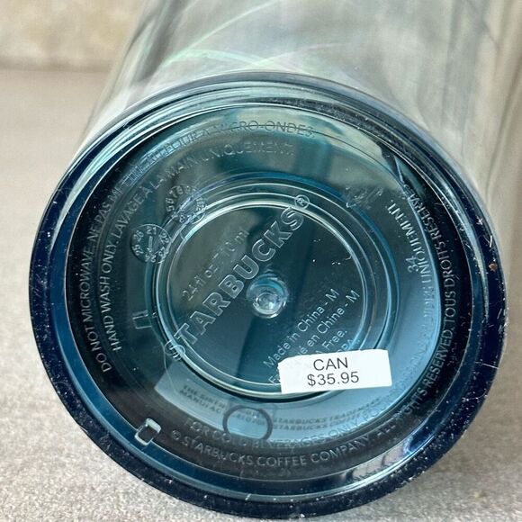 Starbucks Insulated Tumbler NEW Summer 2024 Iridescent Top With Straw 24 oz Merm - Picture 4 of 5